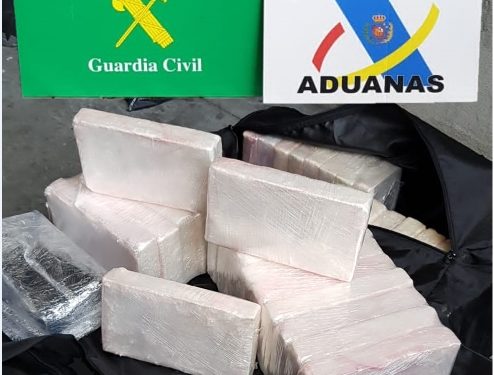 Interceptan en el puerto de Marín 160 kilos de cocaína con destino Vigo