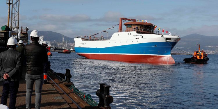 Nueva Pescanova bota en Vigo el ‘NovaNam One’, el tercer buque de su nueva flota