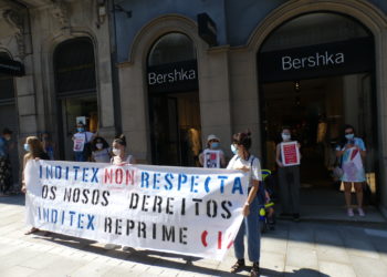 O persoal de Inditex mobilízase en Vigo contra o cambio de horarios “imposto” pola dirección