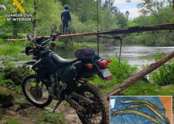 Sorprenden a nueve furtivos de lamprea en la comarca del Condado-Paradanta