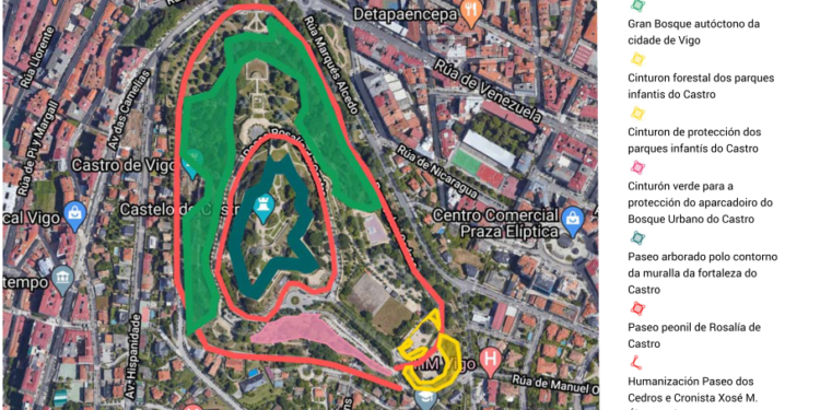 Ecoloxistas ofrecen cinco propostas para crear un Bosque Urbano en Vigo e protexer O Castro