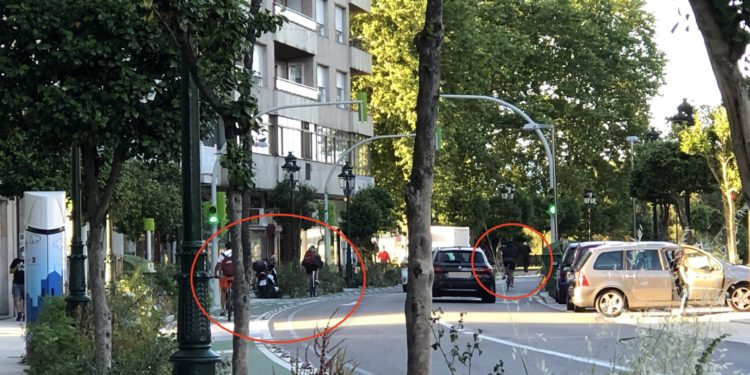 Ciclistas fuera de control