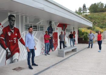 Rafinha, Thiago, Rodrigo, Otero e Comesaña xa son inmortais nos muros da ED Val Miñor