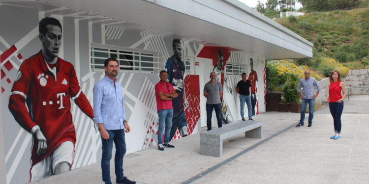 Rafinha, Thiago, Rodrigo, Otero e Comesaña xa son inmortais nos muros da ED Val Miñor