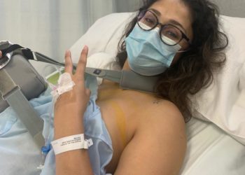 Alba Dapena, pivote del Porriño, se recupera de su lesión del hombro