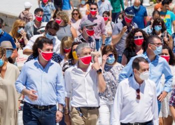 Marlaska visita Samil e pide o apoio a Gonzalo Caballero por “un verdadero gobierno progresista”