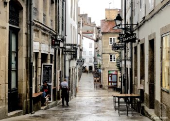 La lluvia en Santiago de Compostela