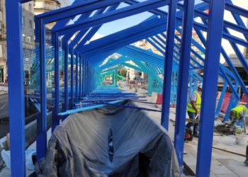 Caballero anuncia pavimento que absorbe CO2 y 162 árboles junto a las rampas de la Gran Vía