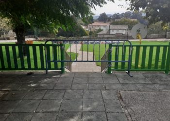 Actos vandálicos obrigan a precintar e valar un parque infantil de Tui