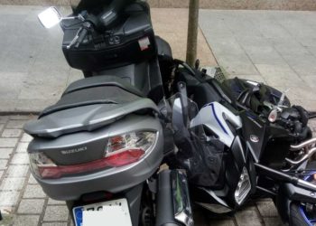 Un conductor choca con su bici eléctrica contra una moto en Vigo y da positivo en alcohol