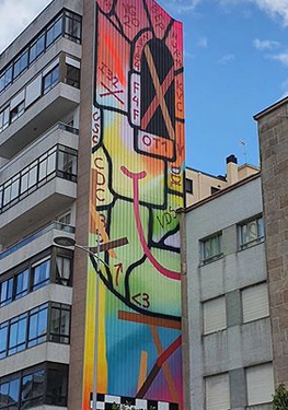 Vigo remata su primera obra de arte al aire libre de 2020