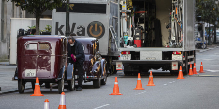 El centro de Vigo regresa a los años 40 para Amazon