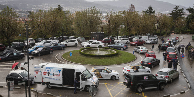 La hostelería conduce sus protestas por todo Vigo