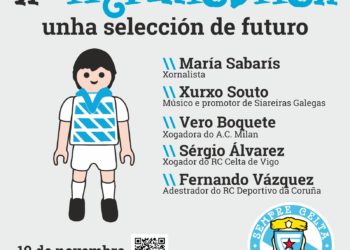 Sergio Álvarez, Fernándo Vázquez, Vero Boquete e Xurxo Souto conversan sobre a selección galega de fútbol