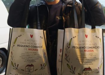 As entregas gratuítas de comida a domicilio en Nigrán multiplicáronse por dez